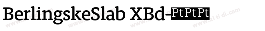 BerlingskeSlab XBd字体转换